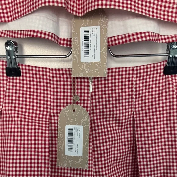 Meshki Ines Sleeveless Ruched Top and Issy Short in red gingham - Picture 4 of 4